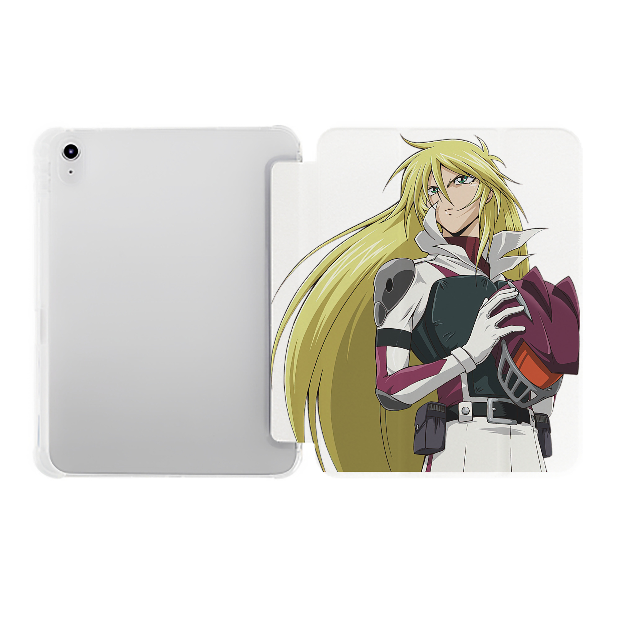 （画像用） 遊☆戯☆王 Yu-Gi-Oh! IPad ケース ペン収納付き 三つ折りスタンド PUレザー×シリコン 対応機種9.5/10.5/10.9インチ